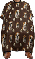 Extra Long Haircut Barber Cape Cover, Hairdressing Apron Funny English Bulldog Hairdressing Gown Cover for Hair Cutting