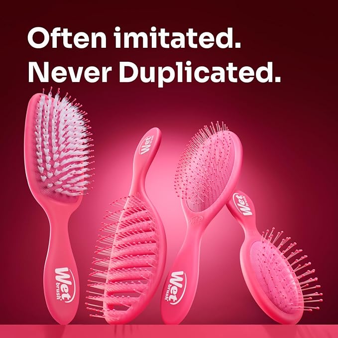Wet Brush Mini Detangler Hair Brush for Gentle Knot Removal, Compact Travel Size, Soft Bristles for Pain-Free Detangling, Less Breakage, Works on All Hair Types, Limited Edition, Prismatic Glow Purple