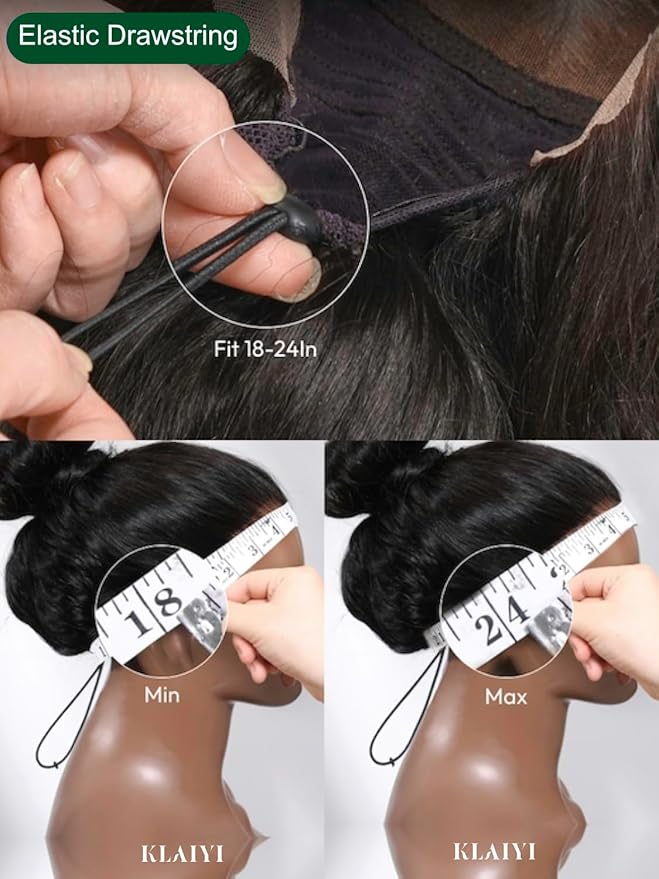 KLAIYI Ombre Brown Loose Body Wave Pre Everything Glueless 13x4 HD Lace Front Human Hair Wig with Natural Bang Highlight Balayage Brown Precut Lace Pre Plucked Bye Bye Knots Drawstring Wig 180% 18Inch