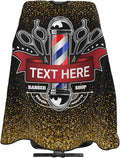 Custom Barber Cape for Men Personalized Professional Hair Cutting Cape with Text for Home Salon Barbershop