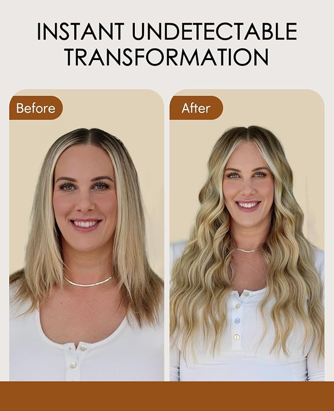 VINBAO Invisi Edge Tape in Hair Extensions Human Hair Balayage Ombre Darker Brown to Ash Brown with Blonde 50g 20pcs Injection Tape in Extensions 18inch #3/8/22