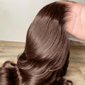 250 Density 13x6 FULL SKINLIKE HD lace front wigs Human Hair Chocolate Brown Pre Plucked Real 15A 0.10mm Ultra-thin Invisible Front HD Lace wigs Small Knots Body Wave Full Virgin Hair 24 Inch