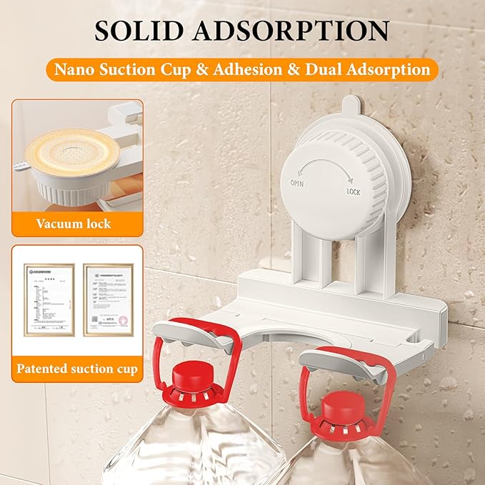 Universal Suction Cup Blow Dryer Holder,Hairdryer Holder For Bathroom Wall Mount,With Plug&Cord Organizer.Strong And Stable，Easy Installation Ideal for Bathroom And Cabinet Door(White)