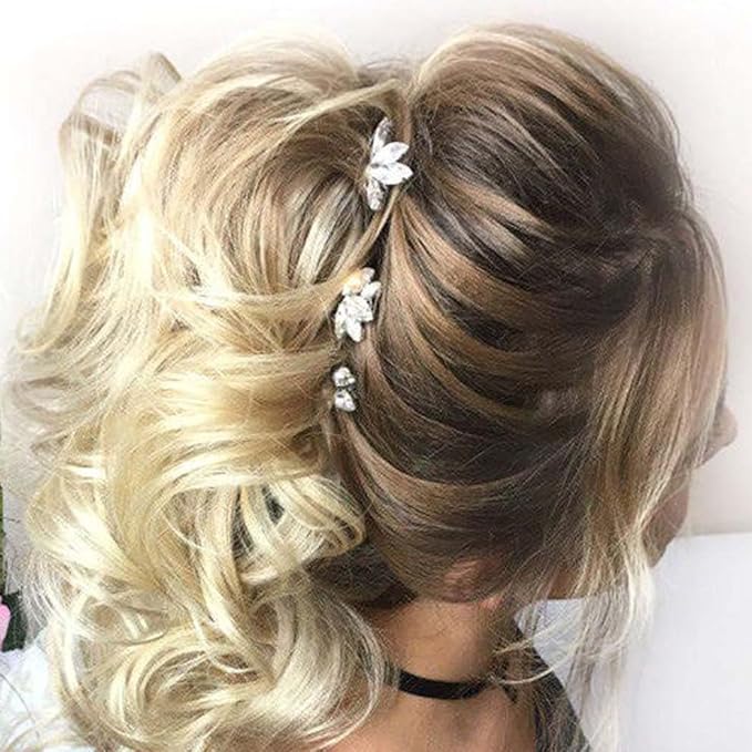 Rhinestone Wedding Hair Pins Decorative Bridal Hair Accessories Crystal Hair Clips for Women
