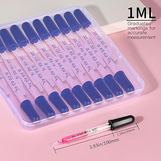 Teenitor 20Pack Eye Dropper 1mL, Droppers for Oils, Medicine Dropper Glass Dropper, Straight-Tip Eye Dropper Pipette Dropper for Oils, Ear Dropper Eye Droppers for Medicine Feeding Lab
