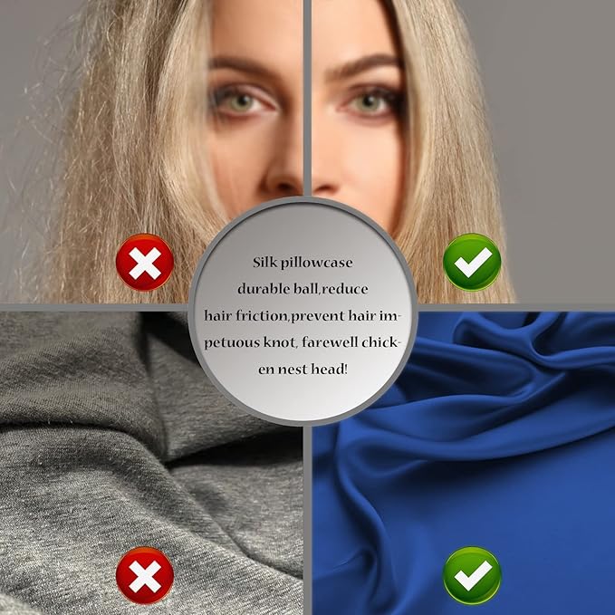 Silk Pillowcase for Hair and Skin,Soft,Breathable and Sliky 100% Queen Silk Pillow Case Set of 2,Both Sides Natural Mulberry Silk Pillowcases with Hidden Zipper(Queen Size 20"X 30",2pcs)