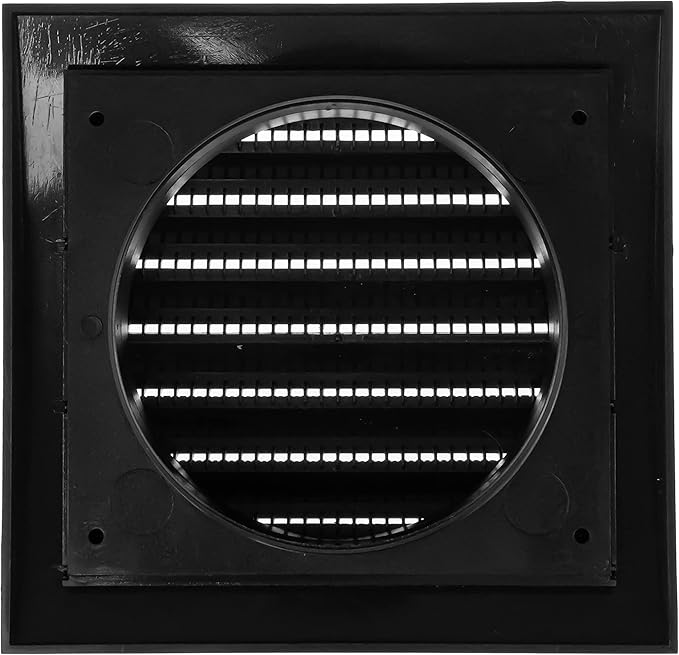 Repa Market 4 Inch Anthracite Dryer Vent Hood/Duct Cover for Walls or Ceiling/ABS Plastic Louvered Air Grille with Built-In Mesh Screen/Exhaust and Dryer Vent Covers for Indoor & Outdoor Use