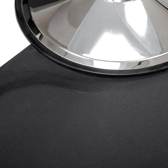 BarberPub 3 x 5 Feet Salon Floor Mat Anti Fatigue Barber Shop Chair Floor Mat for Hair Stylist Semicircle 1/2'' Thick 0020 (Black)