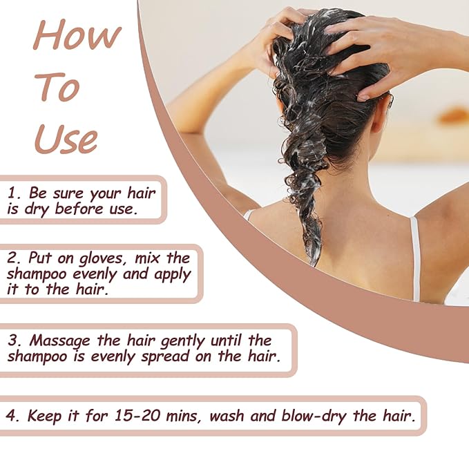 Dark Coffee Hair Dye 16.9 Fl Oz, Argan Oil Hair Shampoo, 3 in 1 Hair Dye Shampoo, Easy To Use, Semi-Permanent Hair Color Shampoo (Dark Coffee)
