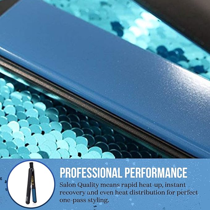 HAI Convertible Ceramic Hair Straightener for Women - Professional Fast Heating Flat Iron with 5 Temperature Levels for All Hair Types - (Classic Blue)