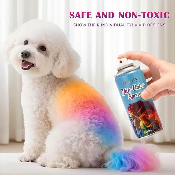 Red Hair Spray, Temporary Hair Color Spray for Women, Men, Kids, One-Time Use Washable Hair Dye, Natural Hair Color Wax for Christmas, Hallowen, Cosplay, Festival Party Costume Makeup, DIY (Red)