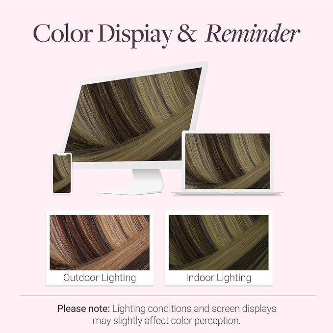 GOO GOO Clip in Hair Extensions Real Human Hair, Remy Human Hair Extensions Clip ins for Women, Natural Human Hair, 26inch 135g 7Pcs, 4/26/4 Balayage Chocolate Brown to Honey Blonde