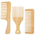 3pcs Wooden Pick for Hair, Afro Picks for Men, Natural Anti-Static Wooden Pick for Curly Hair, Beard Picks for Men Women With Thick Curly Hairs Hairing Lift and Style
