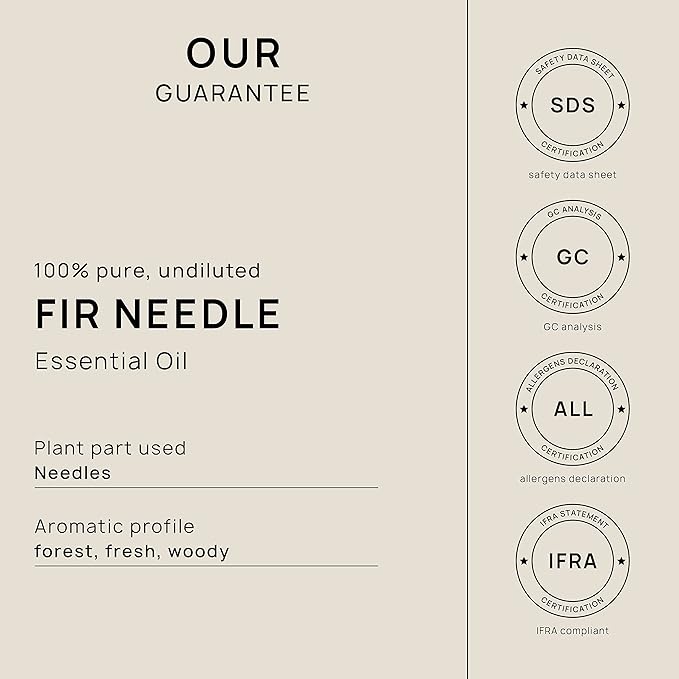 VINEVIDA Fir Needle Essential Oil 32 oz - Undiluted Candle Scent DIY Scents for Candlemaking Bulk Soap Making Safe Skin 946.36 milliliters 40.96 Ounces