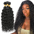 Color 1B Kinky Curly Bundles Human Hair Natural Black Bundle Niegmeag Unprocessed Virgin Soft and Silky Remy Hair 3 Bundles 24 26 28 Inch Double Weft Hair Weave #1B Color