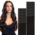 VINBAO Invisi Edge Tape in Hair Extensions Human Hair Darkest Brown Pro Invisible Injected Tape in Extensions 40g 14in 20pcs Seamless De Cabello Humano 14inch #2