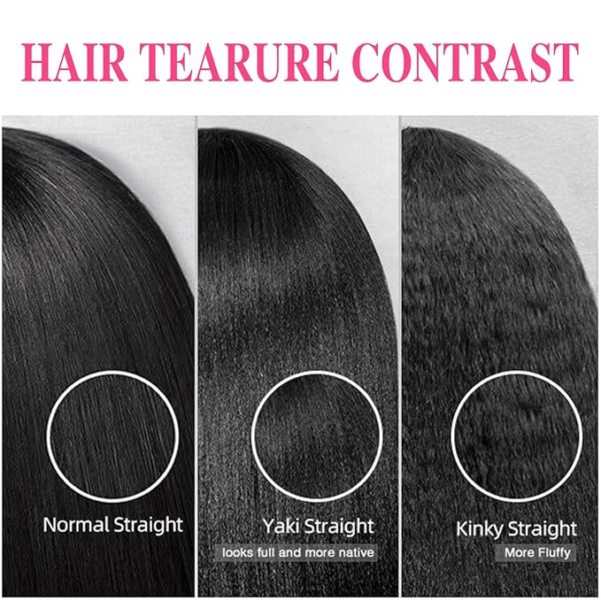 24 Inch Yaki-Straight Clip ins Real Human Hair Clip in Extensions For Women Brazilian Clip on Hair Extensions Real Human Hair Virgin Hair Extensions(24 Inch)