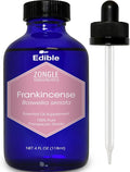 Frankincense Essential Oil, Edible, for Face, Dark Circles – 100% Pure, Frankincense, Resin, Oil, Boswellia Serrata by Zongle Therapeutics, 4 OZ