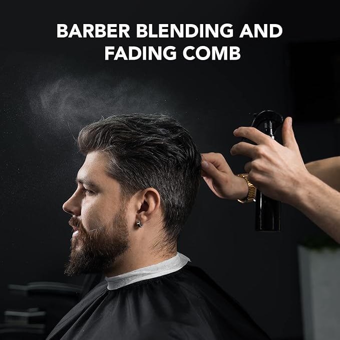 Gentlemen Republic Genuine Grooming Hair Comb for Fades and Men's Haircuts - Set of 3pcs, Soft Round Tips, Strong Teeth with Strong Body - Ideal for Barbers, at-home Grooming and Styling