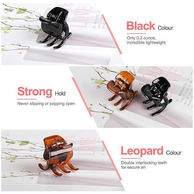 6 Pieces Hair Jaw Claws, Morhom 1.4 Inch Thick or Medium Hair Clips for Women and Girls