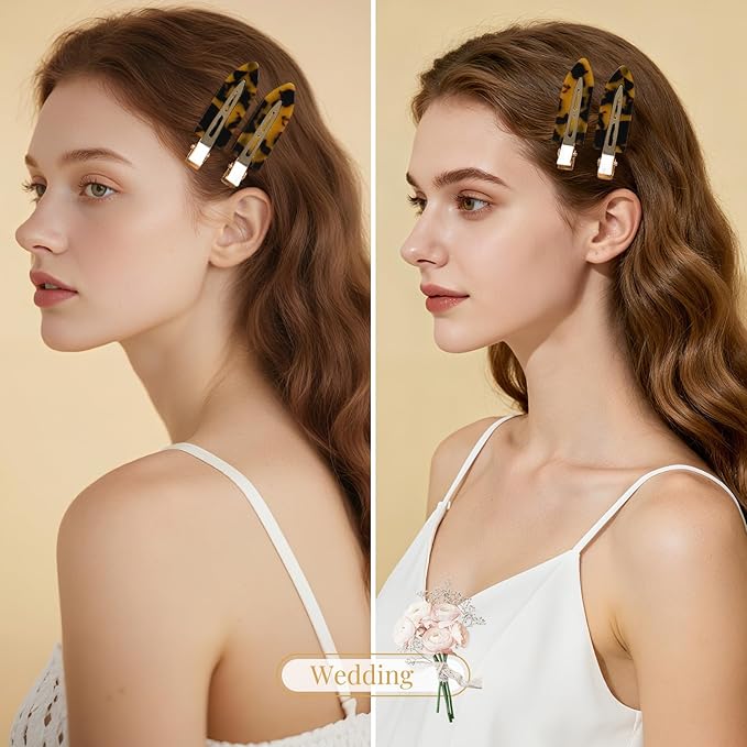 20PCS Bridesmaid Hair Clips No Bend Hair Clips Bridesmaid Hair Accessories Gifts Makeup Creaseless Glitter Hair Clip for Bride Women Girls(20Pcs/10Cards)