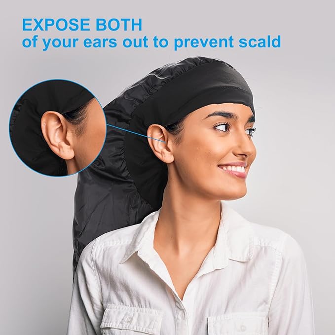 Upgraded Extra Large Hooded Hair Dryer Bonnet with Long Tube for Fast Drying - Fits All Head Sizes and Hair Styling