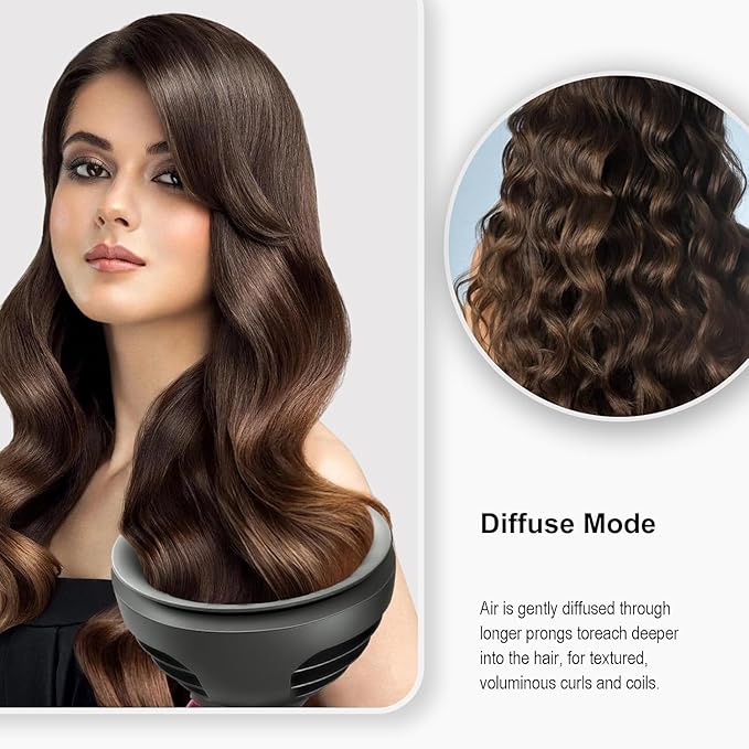 Upgraded Curl Wave Hair Diffuser Attachment for Dyson Airwrap,HS01 HS05 HS08–Enhances Natural Curls, Adds Volume & Shine | Gentle Heat Protection | Ideal Styling Tool for Wavy & Curly Hair Women