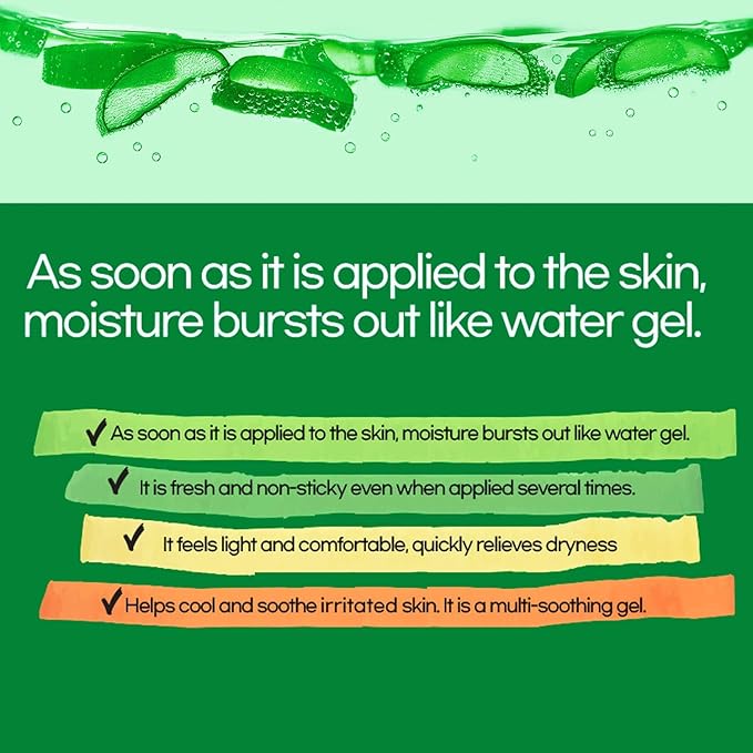 by.H Travel Size Aloe Vera Gel (30 Mini Packets) - TSA-Friendly Organic Soothing Gel for Face & Body - 98% Pure Aloe Gel Packets, Sunburn Relief, Non-Greasy, Portable Travel Packet, Made in Korea
