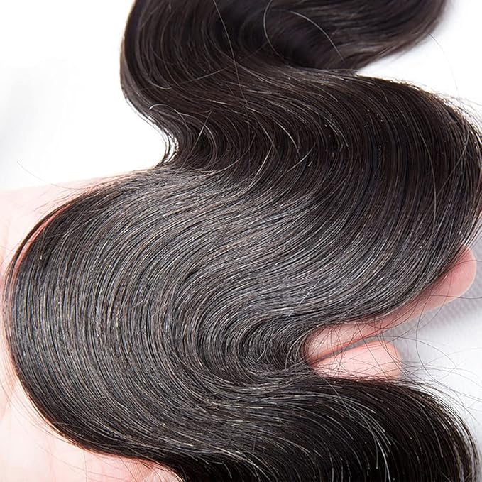 Body Wave Human Hair Bundles Natural Black Body Wave Hair Extensions Single Bundle 20 Inch Double Weft Real Natural Color Hair Weave 100g/Pc