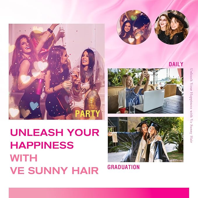 Ve Sunny Hair Extensions Clip ins Double Weft Real Hair Extensions Clip in Human Hair Highlight Blonde Clip in Hair Extensions for Women 20inch 120g