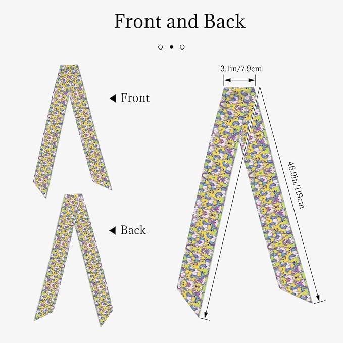 Headband Hair Band for Women Girls Lady, Beauty Skinny Multipurpose Neck Scarves Running Athletic Sweat Band Headbands Head Wrap Neck Sash, Rainbow Unicorn Art