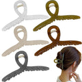 Big Hair Claw Clips 5-Pack 4.3" Non-Slip Hair for Women and Girls with Long, Thick Hair Jelly & Matte Clips (Jelly-D 5pcs 4.3")