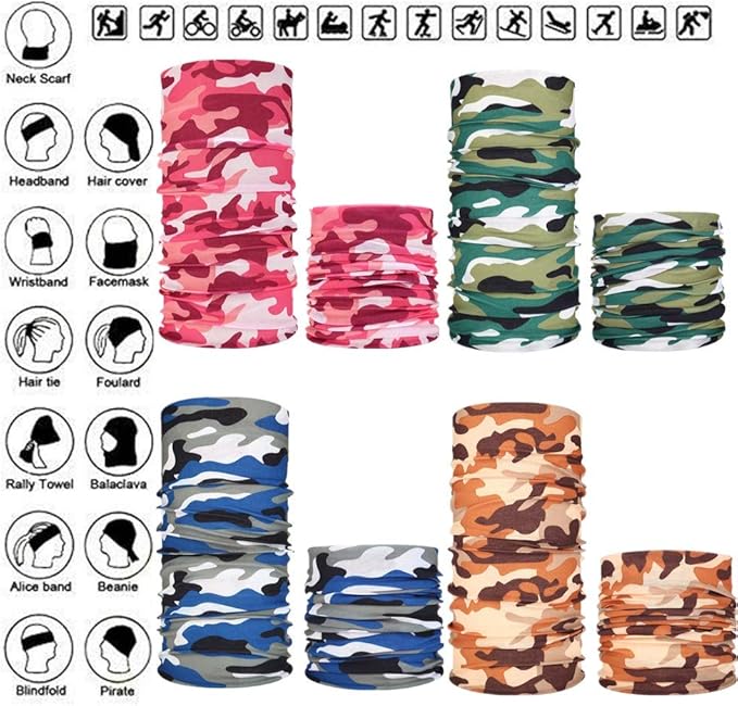 Face Mask Bandanas Neck Gaiter Headwear Magic Scarf Headband for dust Sun Wind