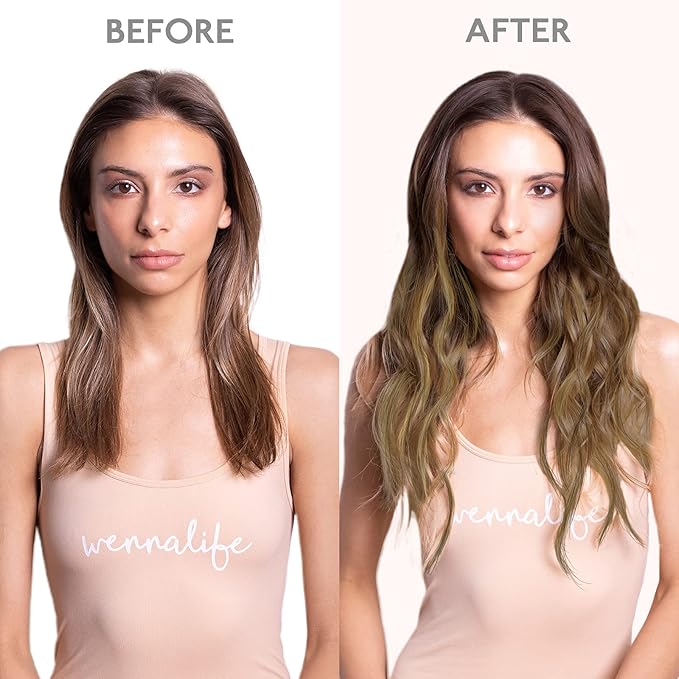 WENNALIFE Seamless Clip In Hair Extensions, 14 Inch 130g 7pcs Balayage Chocolate Brown to Caramel Blonde Hair Extensions Clip in Human Hair Invisible PU Skin Weft Natural Remy Human Hair Extensions