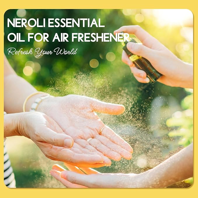 Neroli Essential Oil Organic for Skin Diffuser Room Spray, 100% Pure Bitter Orange Blossom Essential Oil Neroli 4 Oz