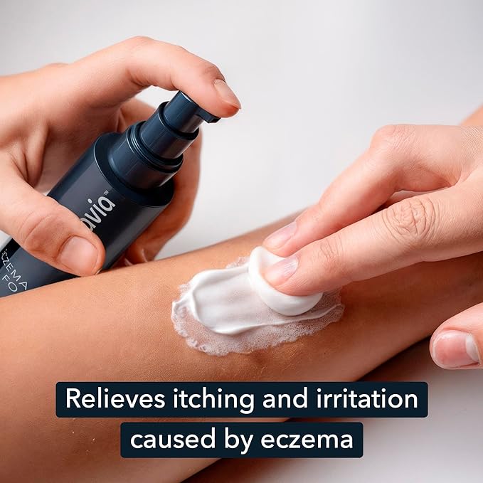 Eczema Relief Foam, Soothing Skin Protectant with 1% Colloidal Oatmeal, Gentle Itch & Rash Relief, Fast-Absorbing Non-Greasy Formula for Sensitive Skin, 100ml (Pack of 2)