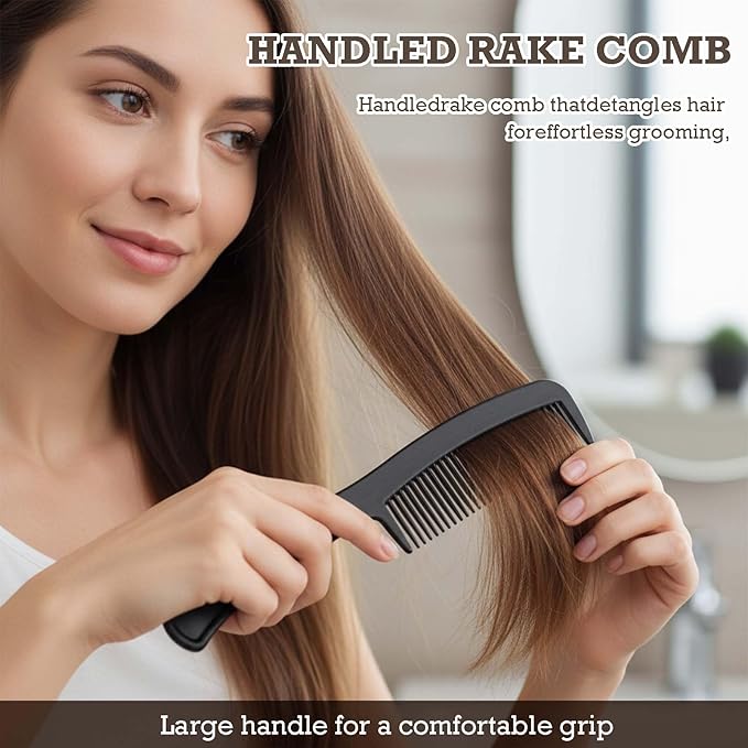 200Pcs Black Combs in Bulk, Individually Wrapped Widen Comb, Sturdy Hair Comb for Women and Men, Hair Combs for Home Homeless Hotel Shelter Charity Church Travel Nursing (5.9 Inch)