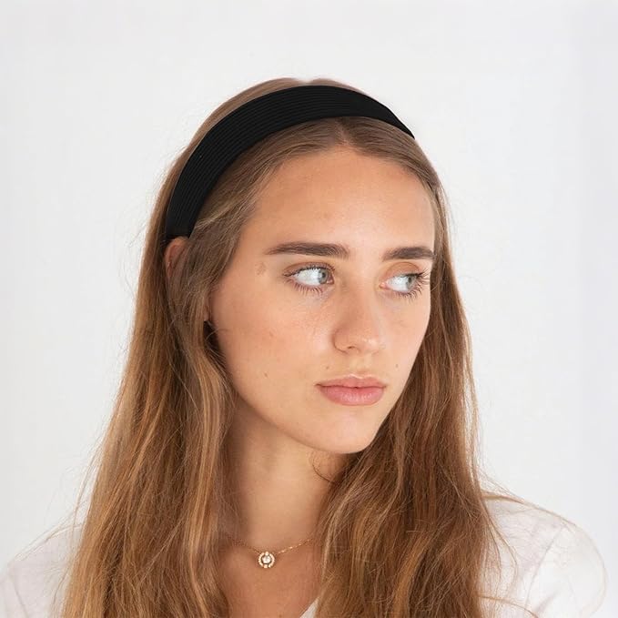 Wecoe Headbands for Women, 6pcs Wide Ribbed Headbands Non Slip Fashion Head Bands Comfortable Hairbands Hair Accessories for Women & Girls
