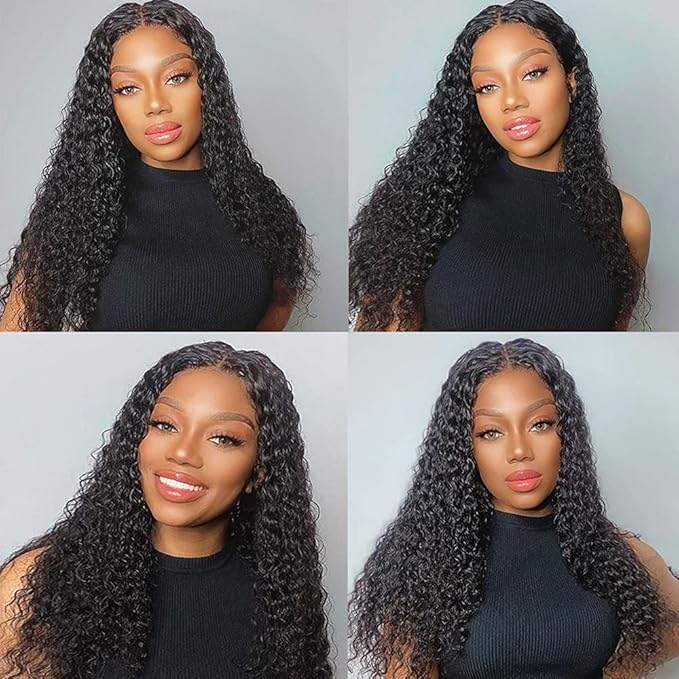 Water Wave Bundles Natural Black Human Hair Bundles 12 14 16 Inch Brazilian Grade 8A Virgin Remy Hair Extensions Double Weft Color 1B Hair Weave