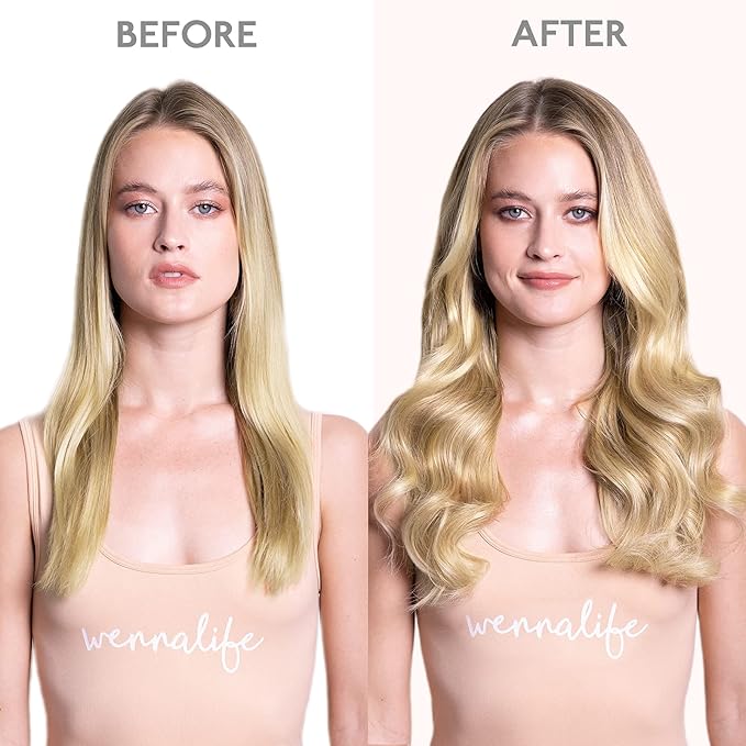 WENNALIFE Clip in Hair Extensions, 150g 20 Inch 9pcs Light Blonde Highlighted Golden Blonde Remy Hair Thicker Double Weft Extensiones De Cabello Humano Con Clip Ins Straight Full Volume