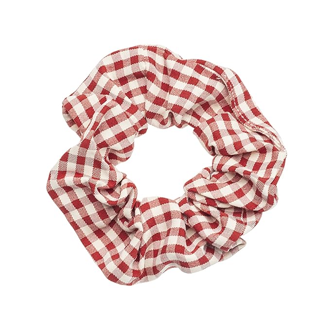 LOOKSEVEN Classic Plaid Hair Scrunchies for Women, 6PCS Bandana Scrunchy Hair Ties, Scrunchies Hair Ties for Women. (Classic Plaid)