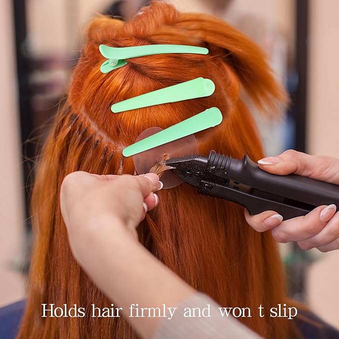 12 Pcs Light Green Hair Clips for Styling Sectioning, YISSION 3.1 Inch Matte Alligator Hair Clips Hair Barrettes No Crease Duck Billed Hair Clip, Hair Styling Accessories for Women Girls