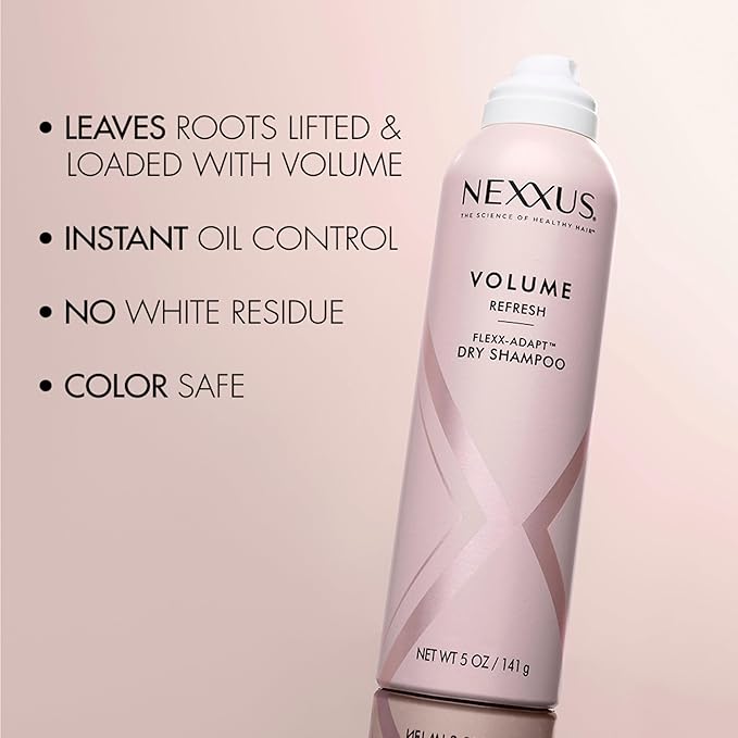 Nexxus Styling Refreshing for Hair Volume Volume Refresh Dry Shampoo Powered by FLEXX-ADAPT Technology and Infused with a Protein Complex 5 oz