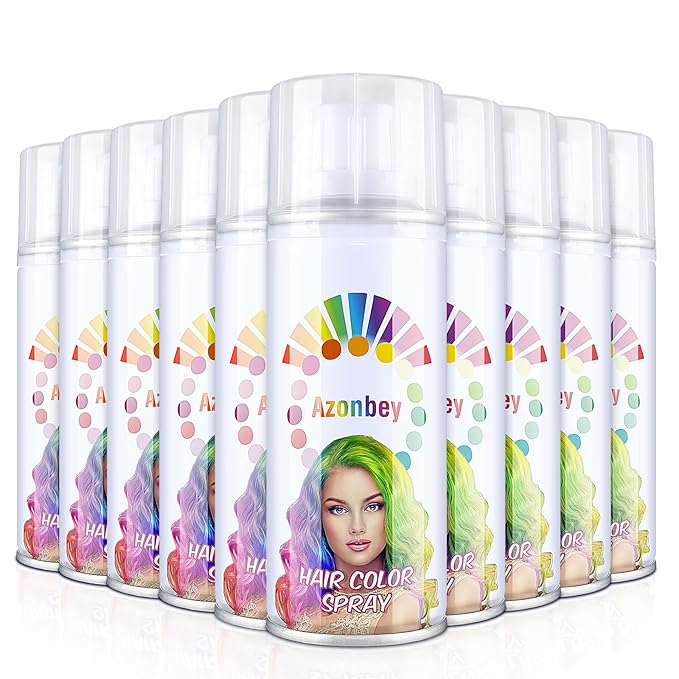 Halloween Hair Spray,Temporary Hair Color Spray for Women Kids Men,Washable Hairspray,Colored Hair Spray,Color Hairspray for Halloween,Party,Cosplay,Christmas Day (01#White)