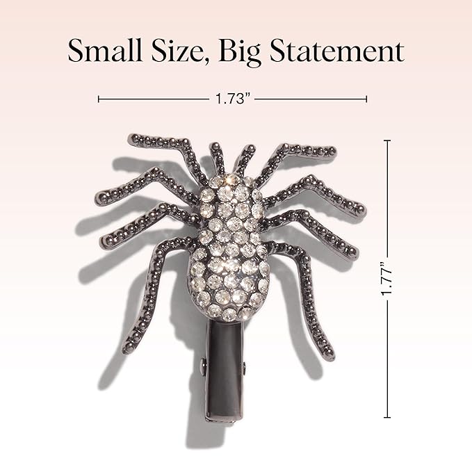 Kitsch Spider Hair Clips for Women – Rhinestone Hair Accessories with Strong Grip | Sparkly Barrettes for Styling & Everyday Hairstyles | Ideal Gifts for Women - 2 Pcs