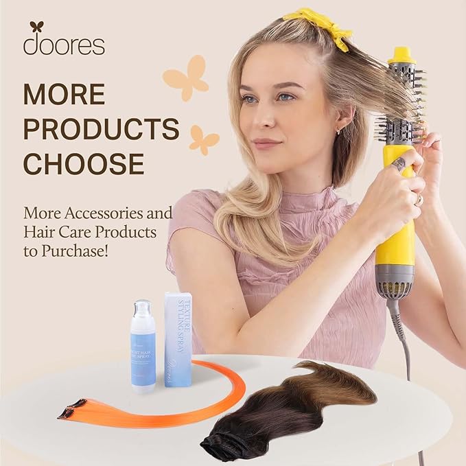 DOORES Seamless Clip in Hair Extensions Real Human Hair, Medium Brown Highlighted Dirty Blonde 18 Inch 110g 7pcs, Human Hair Extensions Skin Weft Remy Straight Hair Invisible Edge Hair Extensions