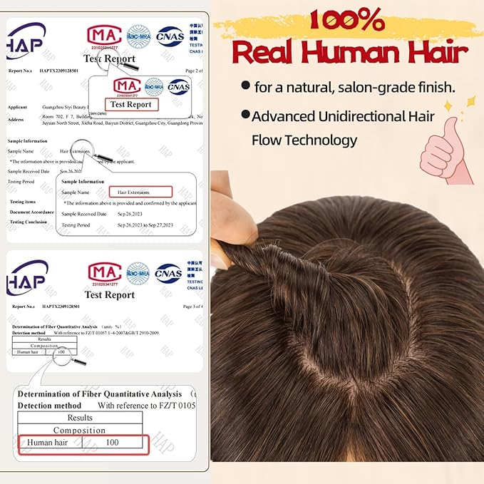 Rich Choices Human Hair Toppers for Women-100% Real Remy Hair Topper No Bang-Upgraded 150% Density 9 * 12CM Lace Base-Clip in Hairs Topper for Thinning Hairs-12Inch #2R Chocolate Brown