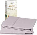 California Design Den Standard Queen Size Pillowcase Set - 400 Thread Count, 100% Cotton Sateen, Set of 2 Pillow Covers, Soft and Breathable - Dusky Lavender Grey