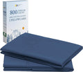 California Design Den Natural 100% Cotton Pillow Cases Queen Size Set of 2 - Luxuriously Soft and Thick 800 Thread Count, Smooth Sateen Pillow Covers Queen Size/Standard Size - Navy Blue