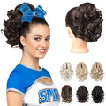 REECHO 9" Short Ponytail Extension, Classic Loose Curly Wavy Claw Clip Pony tails Hair Extensions HP001 Hairpieces for Women (Dark Brown)